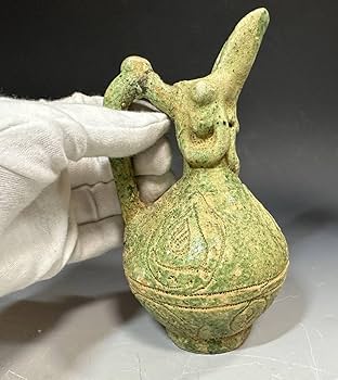 ペルシャ三彩ポット 】 パルメット文 9世紀 オリエント水注 ペルシャ