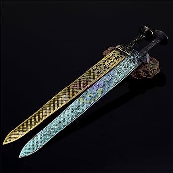 中国 仙鶴 武木研究院 七宝装飾品 鉄製 伸縮剣 箱付 C 5986C 中国 仙鶴