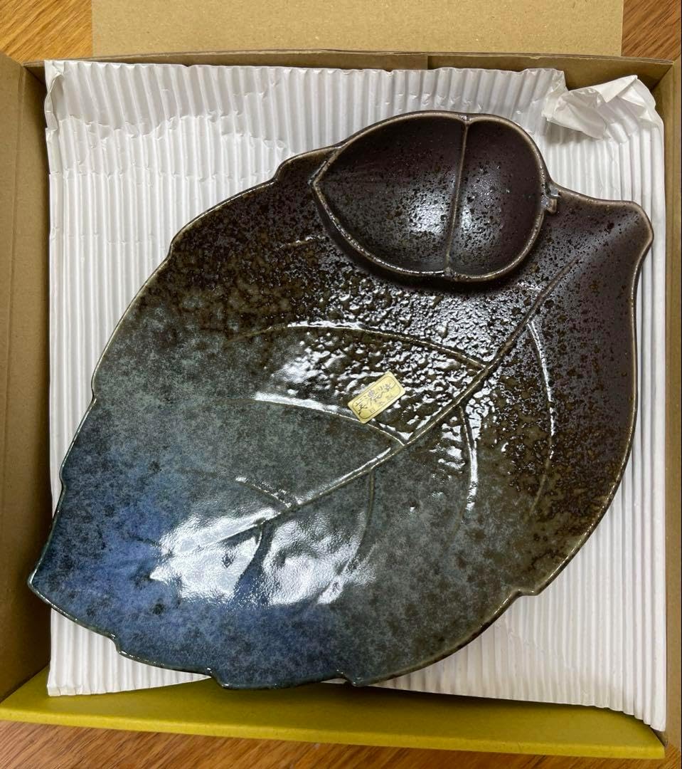 根付陶器 瑠璃鉄釉鶴仙人根付 根付陶器 瑠璃鉄釉鶴仙人根付