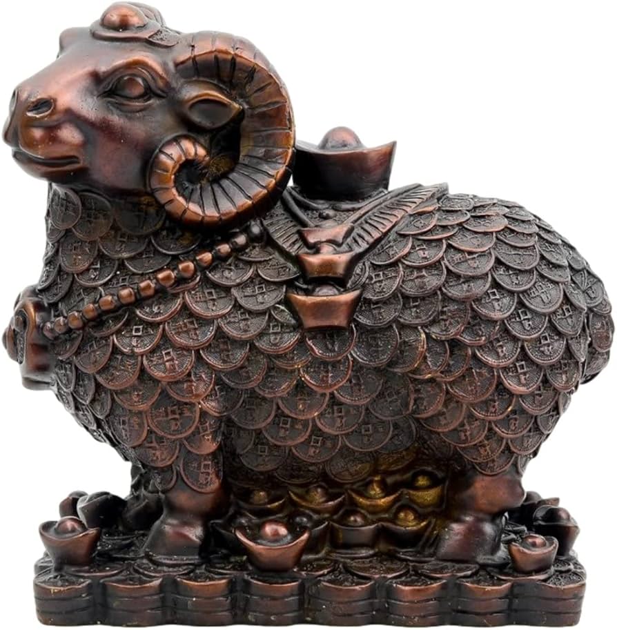 Amazon.co.jp: LAOJUNLU 上質な銅、金の羊、富の羊、干支の羊の調度品