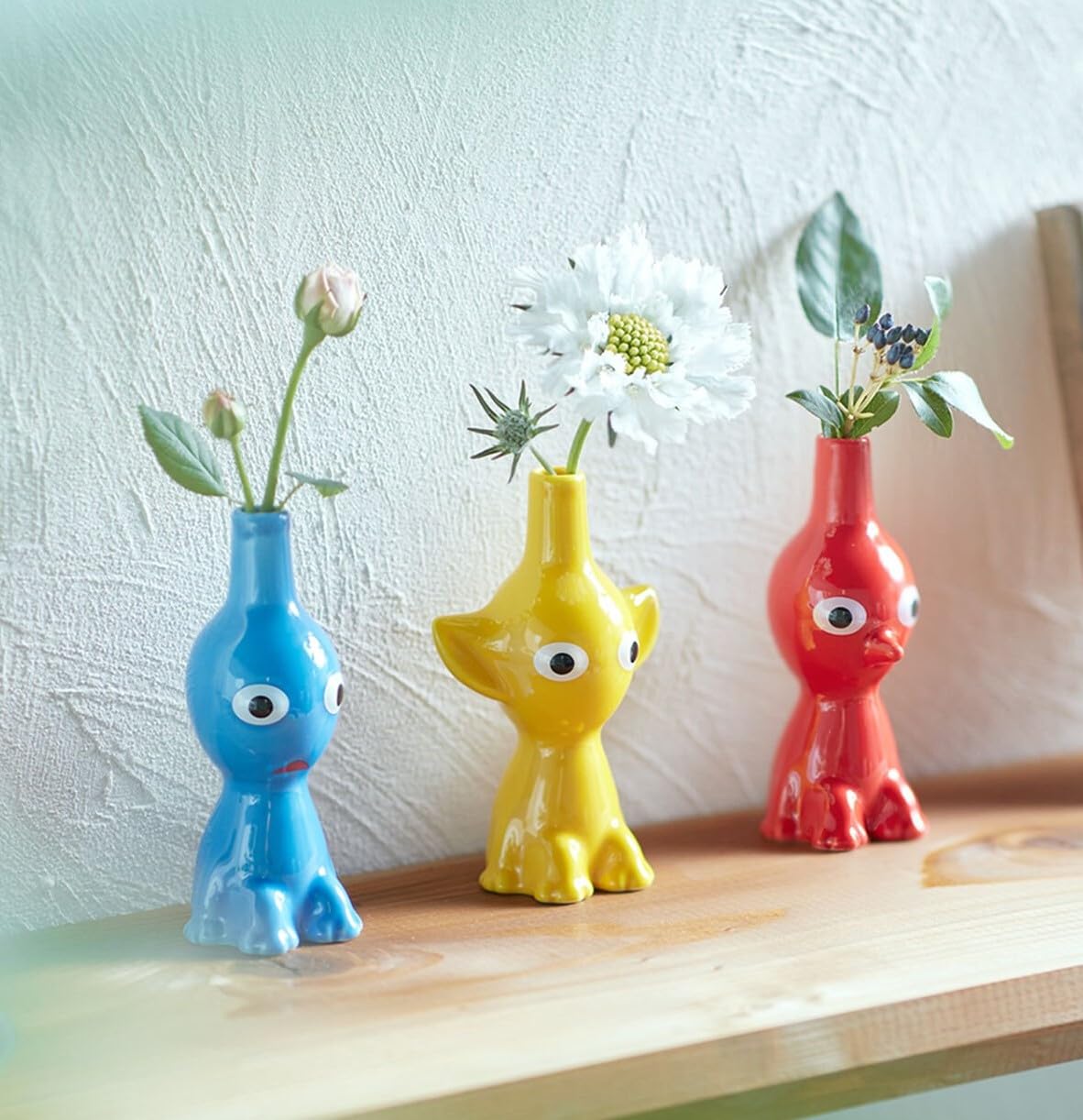 ピクミン 花瓶 セット売り ピクミン一輪挿し花瓶青黄赤3色セットPIKMIN