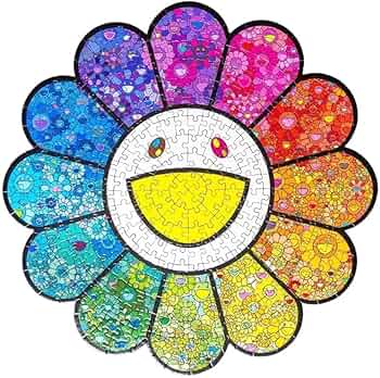 村上隆 フラワー型 お花 ジグソーパズル1個 カイカイキキ Amazon