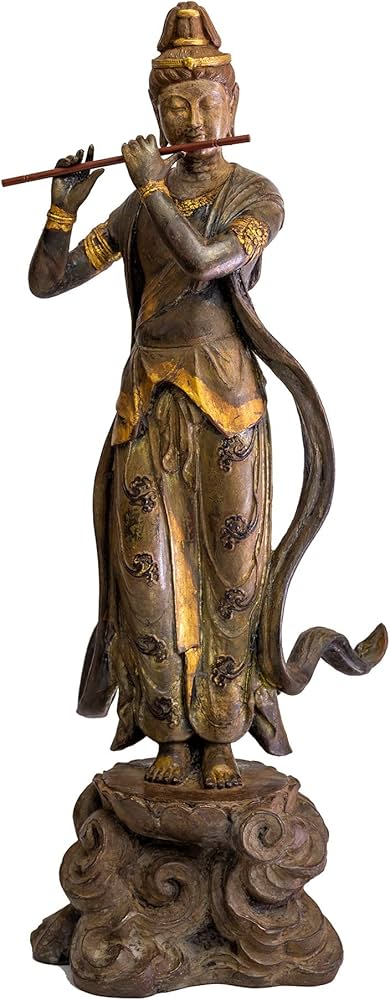 Amazon｜国宝復刻版 音声菩薩像 38cm漆古色仕上げ 蝋型/青銅（ブロンズ