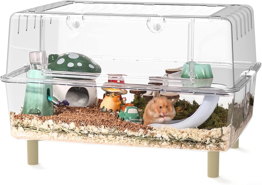 Amazon | BUCATSTATE ハムスター ケージ 600 クリアケージ 全透明 大型