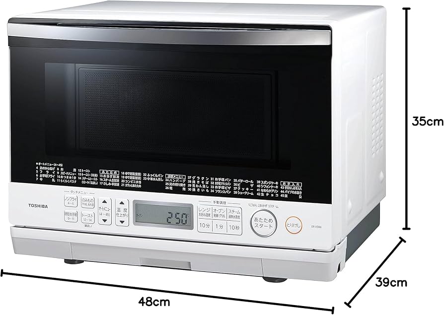 Amazon | 東芝 過熱水蒸気 オーブンレンジ 石窯ドーム 26L ER-VD80(W