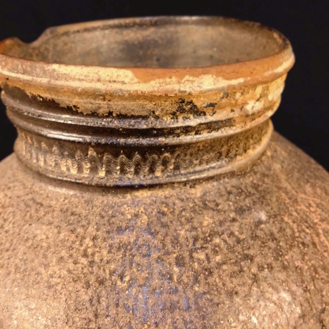 朝鮮美術須恵器新羅土器新羅無細土持ち手付壷V8924