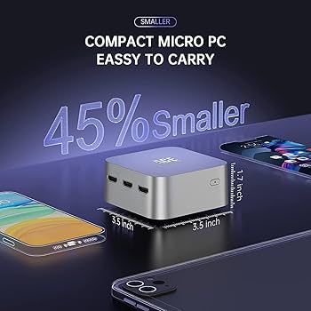 ACEMAGICIAN Mini PC Intel 12º N95 (até 3,4GHz) 12GB LPDDR5 256GB M