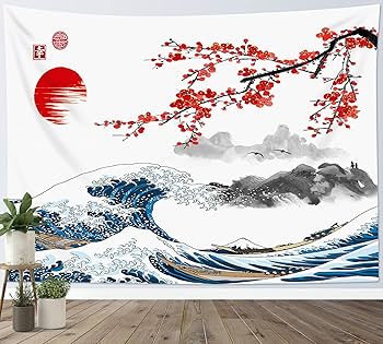 水墨画 山水風景 縦長のデザイン 水墨画 4点セット 山水風景 Amazon.co