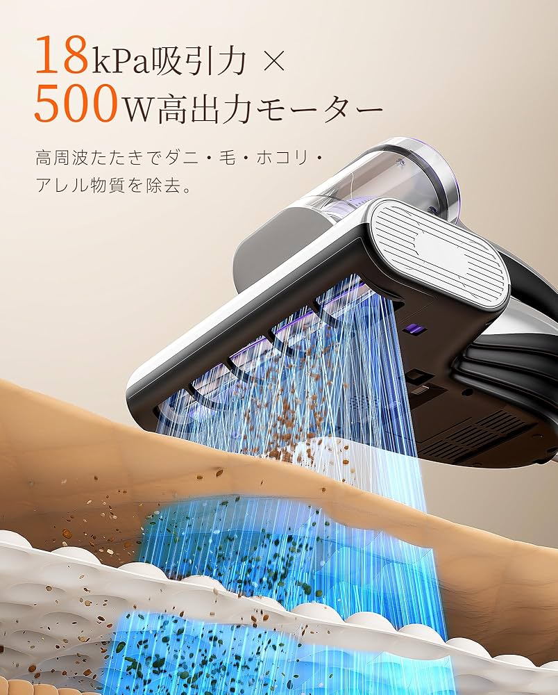 Amazon | uwant 布団クリーナー 布団掃除機 18kPa強力吸引 65℃熱風乾燥