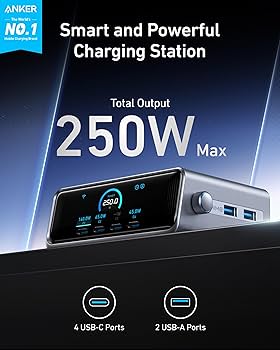 Amazon.com: Anker Prime Charging Station, 250W 6-Port GaN USB C