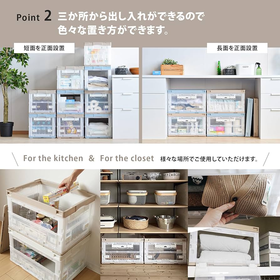 プラコン・折りコン リス CB-75扉L 大サイズ 3個セット 扉付き