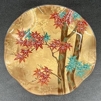 金縁 蒔絵 菊に小鳥 銘々皿 10枚 [B31532] 金縁 蒔絵 菊に小鳥 銘々皿