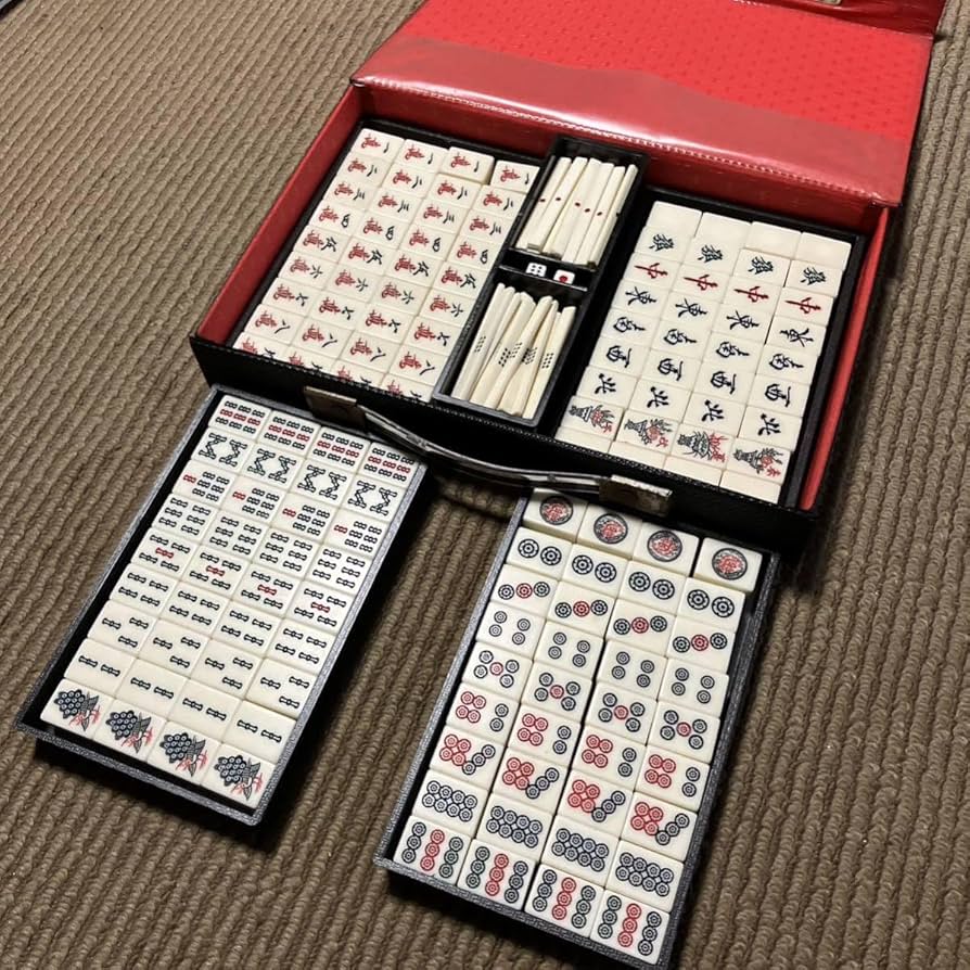 未使用品】 天龍社 特選仕上 麻雀牌 背面竹 未使用品】 天龍社 特選