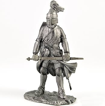 Amazon | 騎士。中世。金属の彫刻。コレクション54mm（1/32スケール