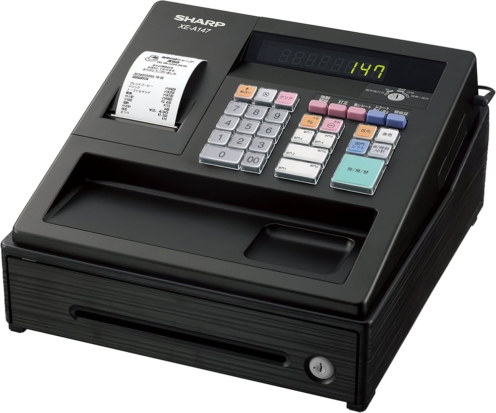 2021年製 SHARP 電子レジスタ XE-A207B ブラック 印字確認済み 店舗