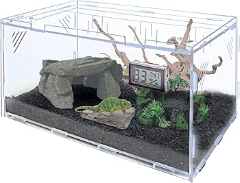 Amazon | Ghims 爬虫類 ケージ 飼育ケース 温度湿度計付き 昆虫 透明