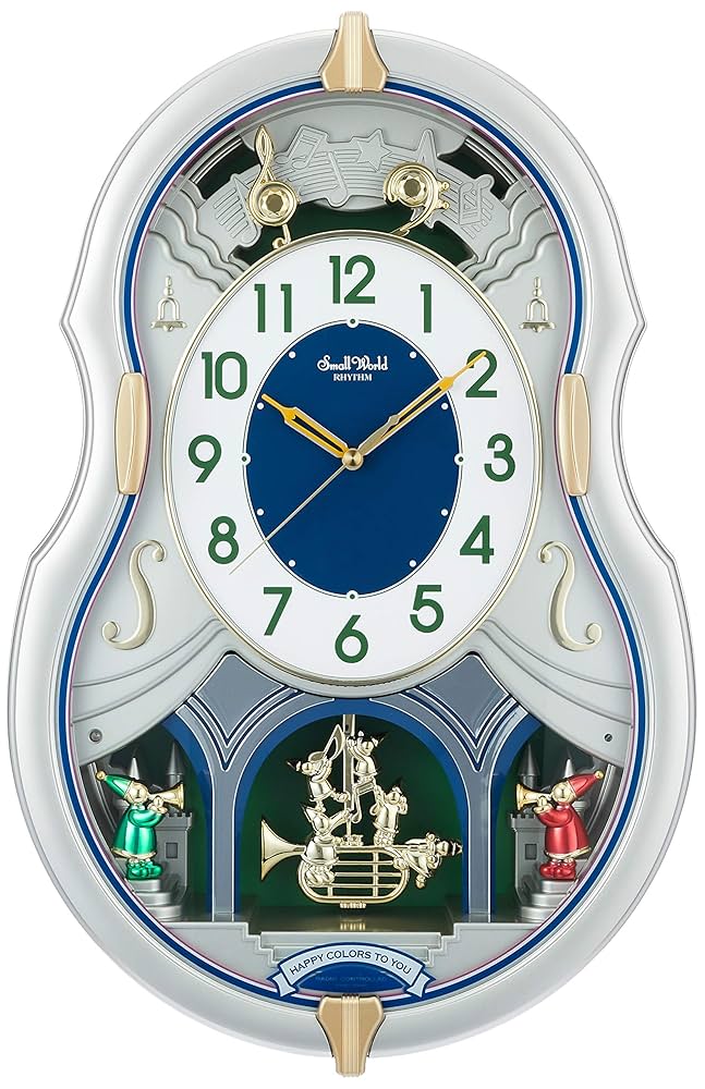 RHYTHM 4MN427RH 掛け時計 カラクリ時計 スモールワールドティアラ