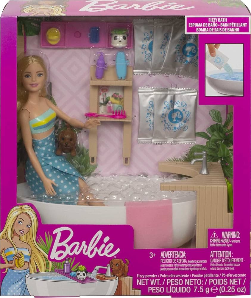 Amazon.co.jp: Mattel - Barbie Fizzy Bath Doll and Playset, Blonde