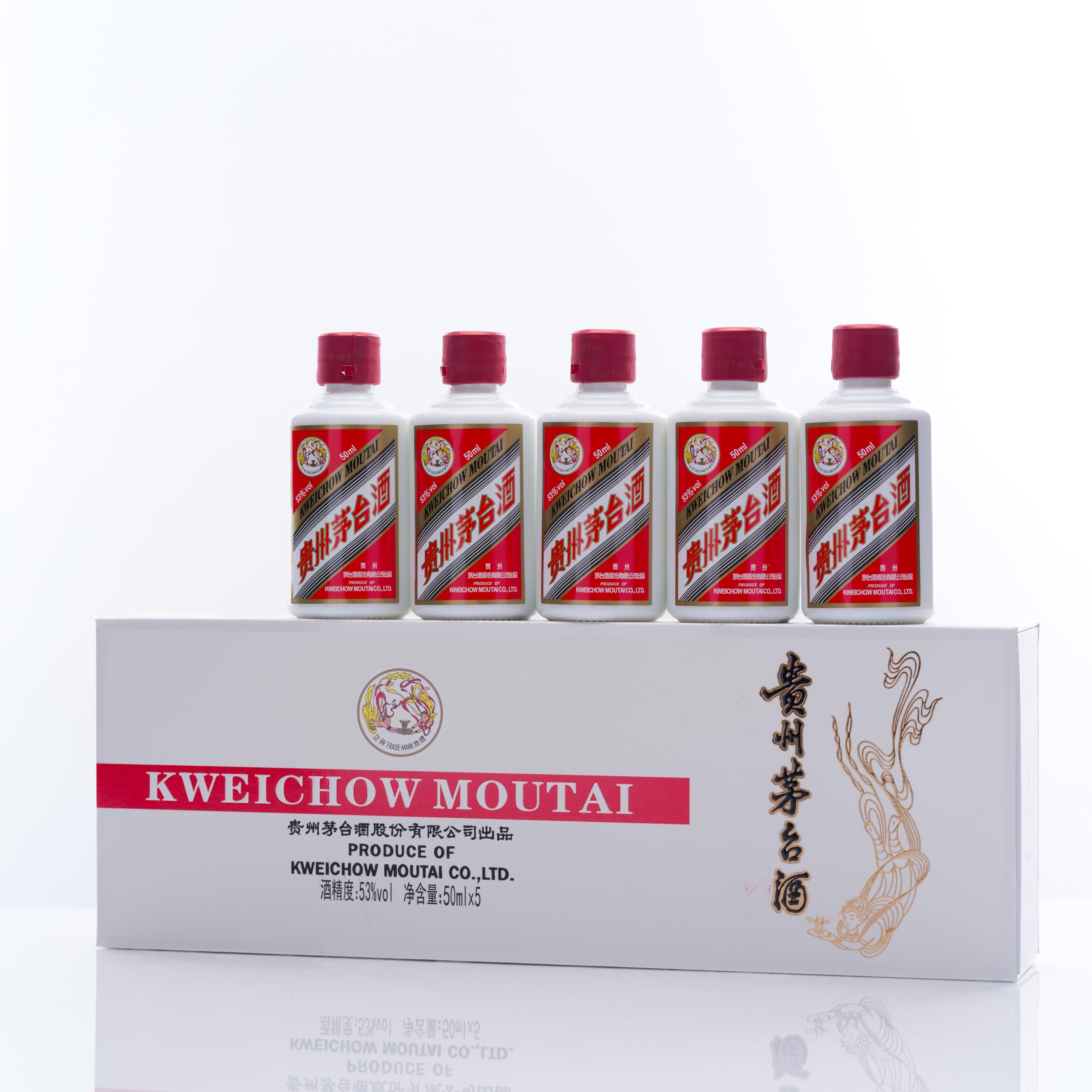 Amazon.co.jp: 貴州茅台酒 飛天 アルコール53度50ml*5（5本セット