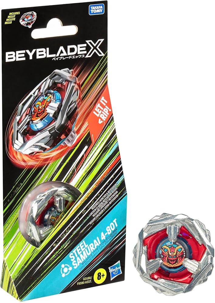 Amazon.com: Beyblade X Steel Samurai 4-80T Booster Pack Set with