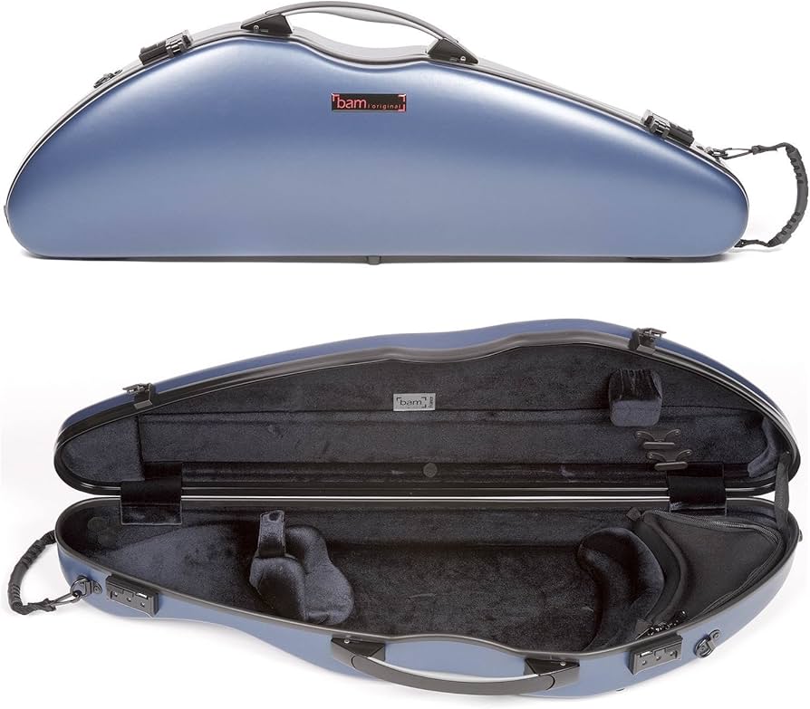 Amazon | Bam Slim Hightech 4/4 Violin Case, Navy Blue | バイオリン