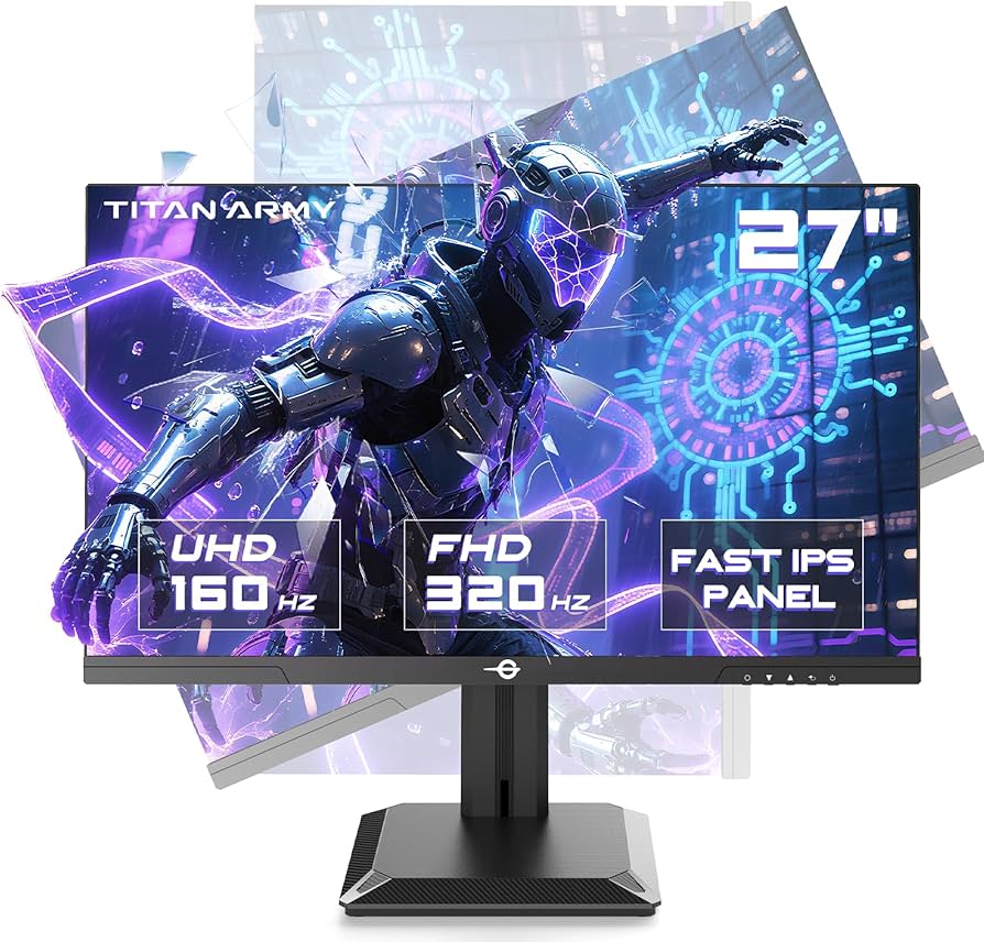 Amazon.com: TITAN ARMY Gaming Monitor 27 Inch, 4K@160Hz, FHD@320Hz