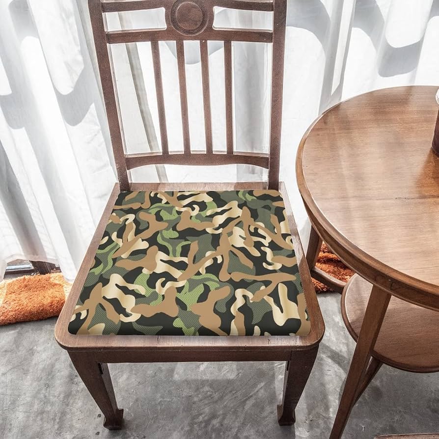 Amazon.co.jp: 座布団 クッション イエロー 迷彩柄 カモフラージュ