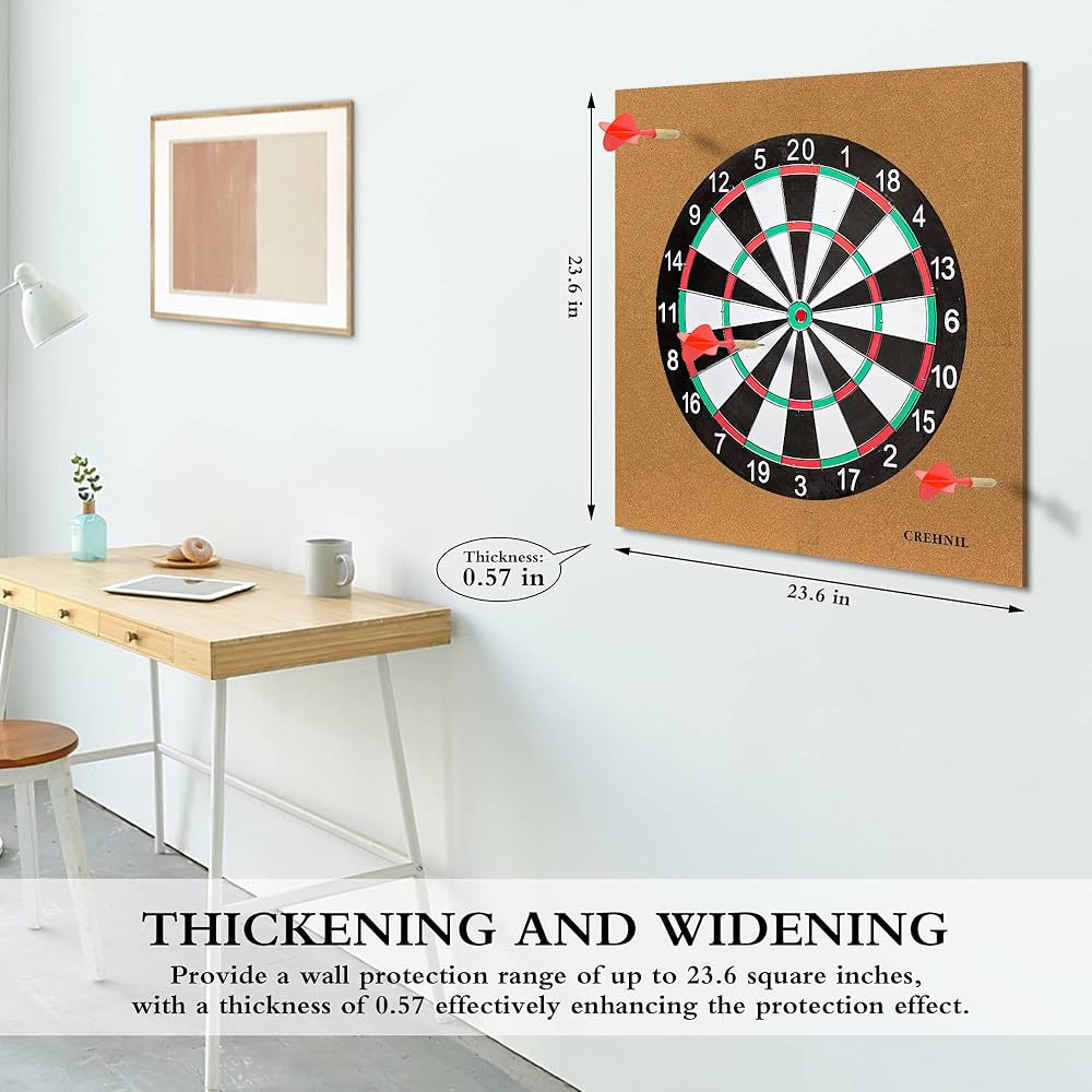 Amazon.co.jp: CREHNIL コルクダーツボード 壁保護 ダーツボード