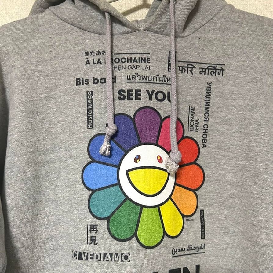 ゆずAGAIN パーカー村上隆Rainbow Flower Hoodie