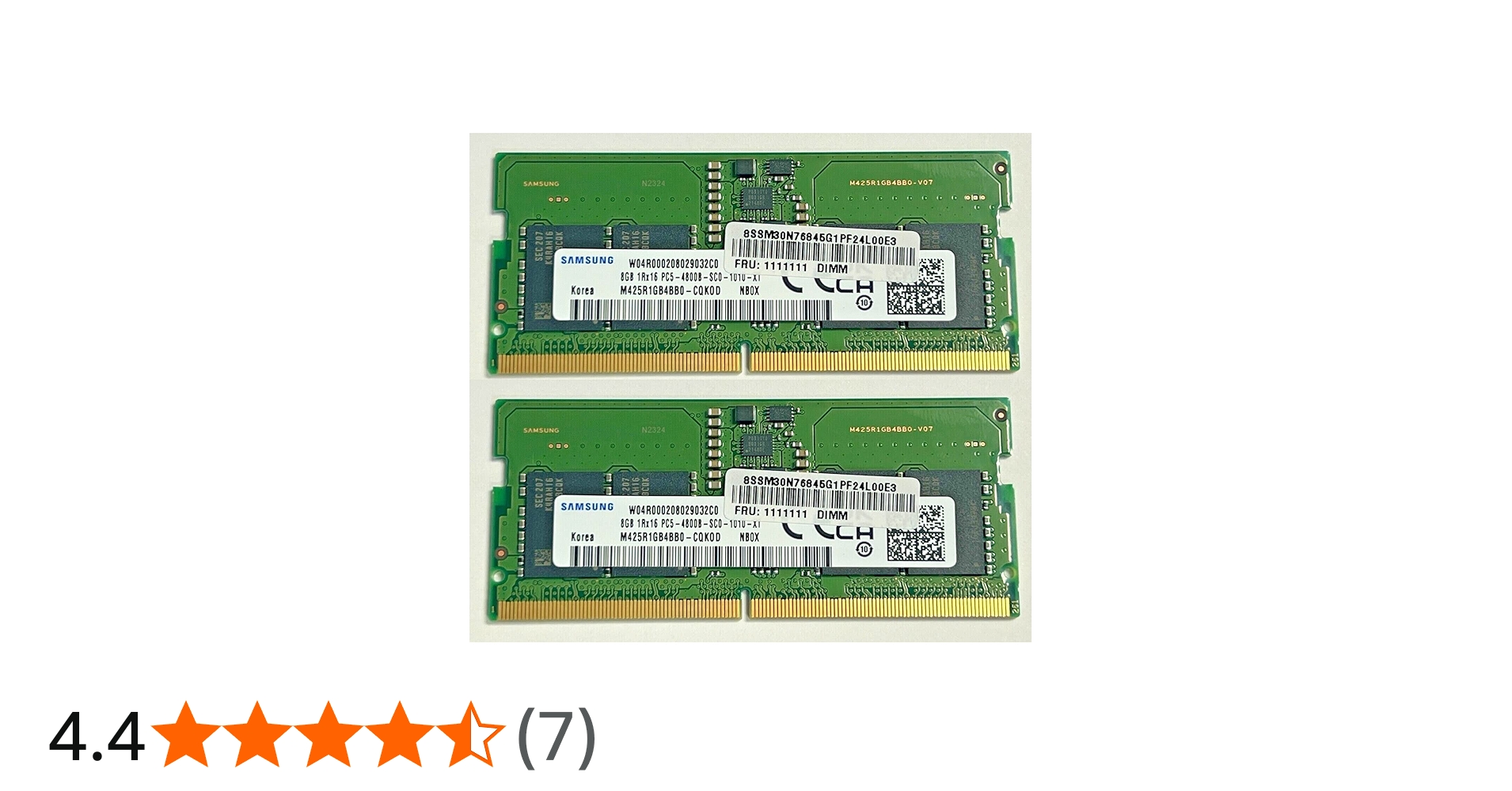 Amazon.co.jp: Samsung 16GB (8GBX2) DDR5 4800MHz PC5-38400 SODIMM