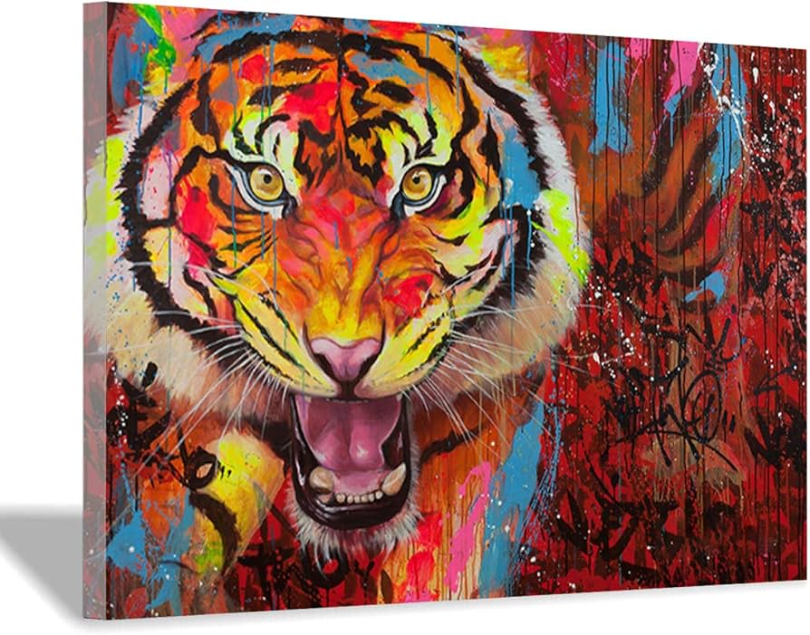 現代アート 虎 刺繍画 絵画 キャンバス 現代アート 虎 刺繍画 絵画