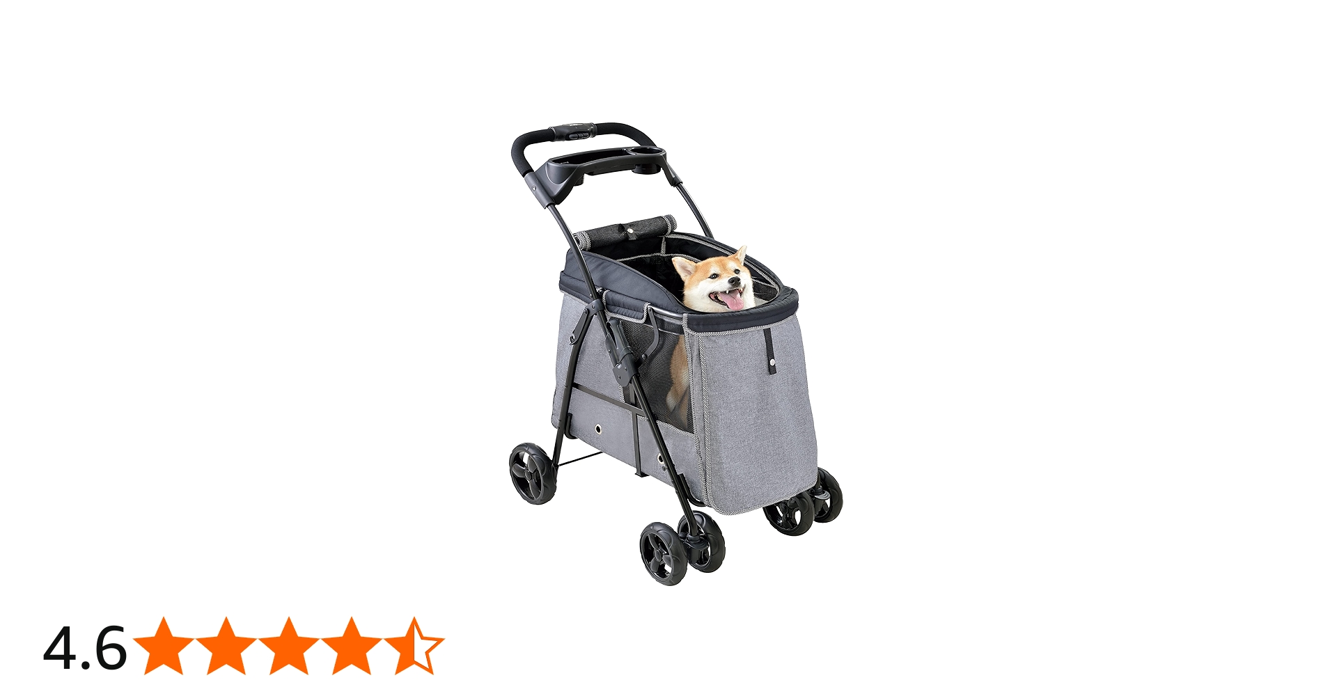 Amazon | GEX ジェックス わんわんカート 中型犬用 ライトグレー