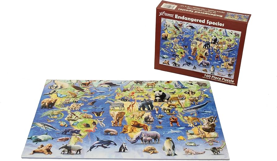 Amazon.co.jp: Endangered Species 子供用ジグソーパズル 100ピース