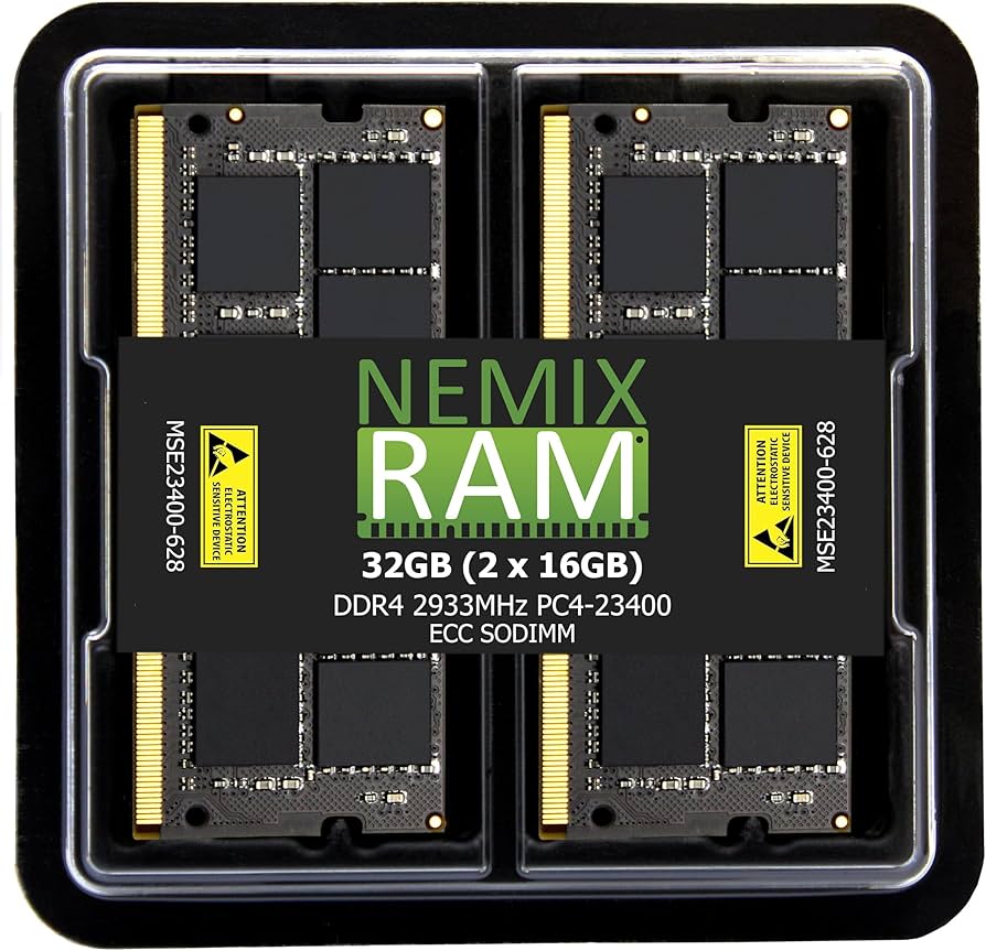 NEMIX RAM 32GB (2X16GB) DDR4 2933MHZ PC4-23400 2Rx8 1.2V CL21 260