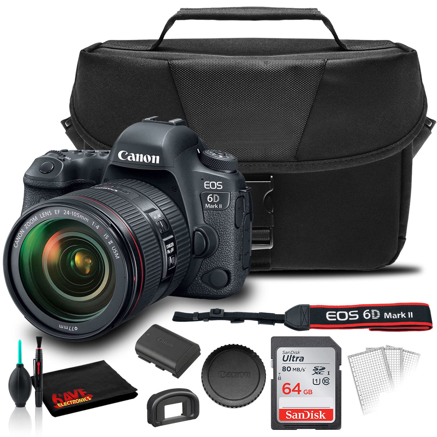 Amazon.com : Canon EOS 6D Mark II DSLR Camera with 24-105mm f/4L