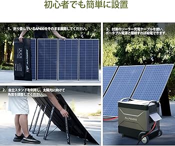 Amazon | ALLPOWERS AP400 ソーラーパネル 400W 折りたたみ式ソーラー