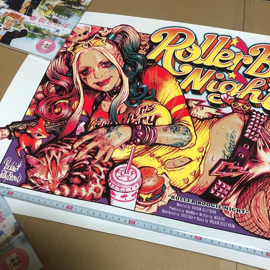 ロッキンジェリービーン POP-DELIC GIRL シルクスクリーン ポスター