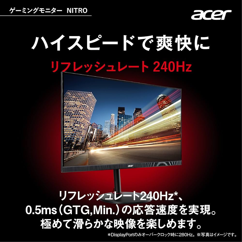 ディスプレイ・モニター本体 Acer Nitro 24.5 240Hz VG252QXbmiipx IPS