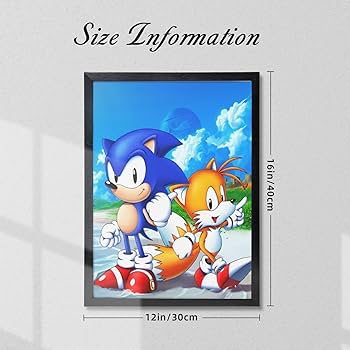 ソニック・ザ・ヘッジホッグ アートイラスト サイン入り シリアル