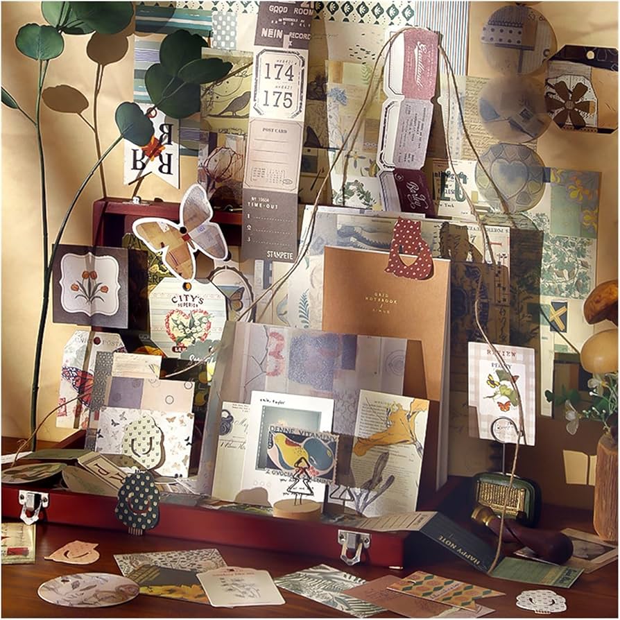 Amazon.co.jp: スクラップブック紙テクスチャー紙 86 ピース/パック