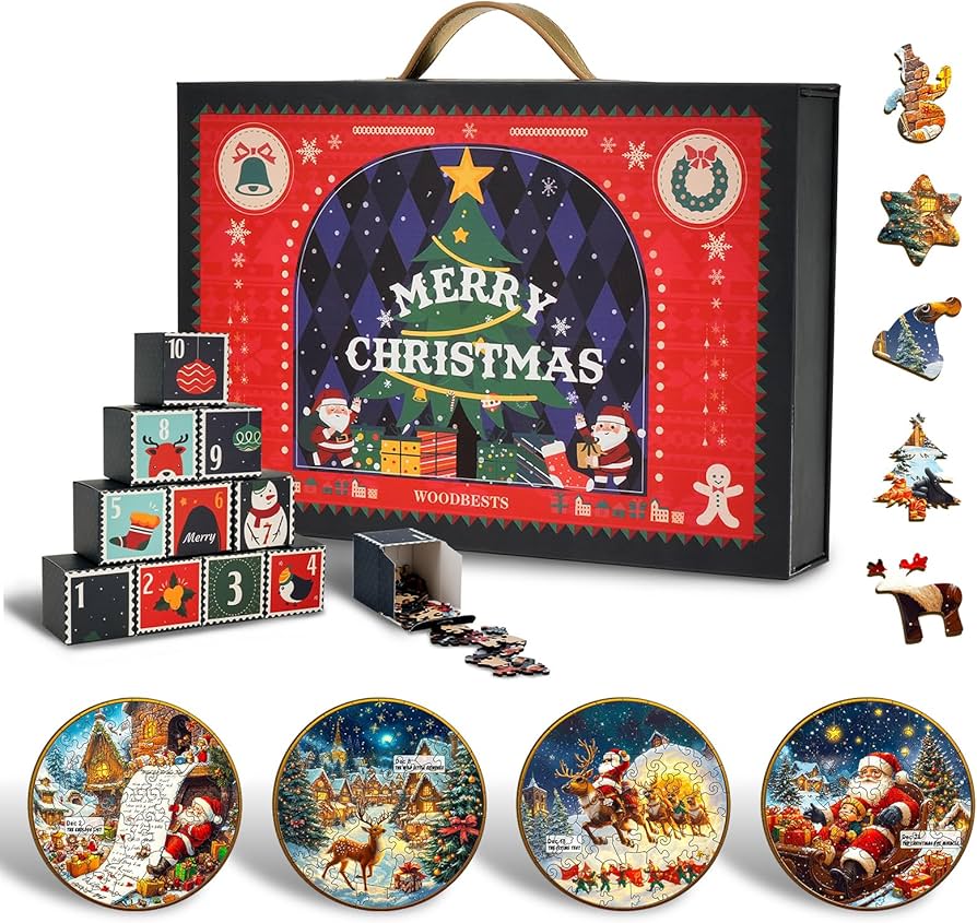Amazon.com: WOODBESTS Advent Calendar 2025 Christmas Wooden