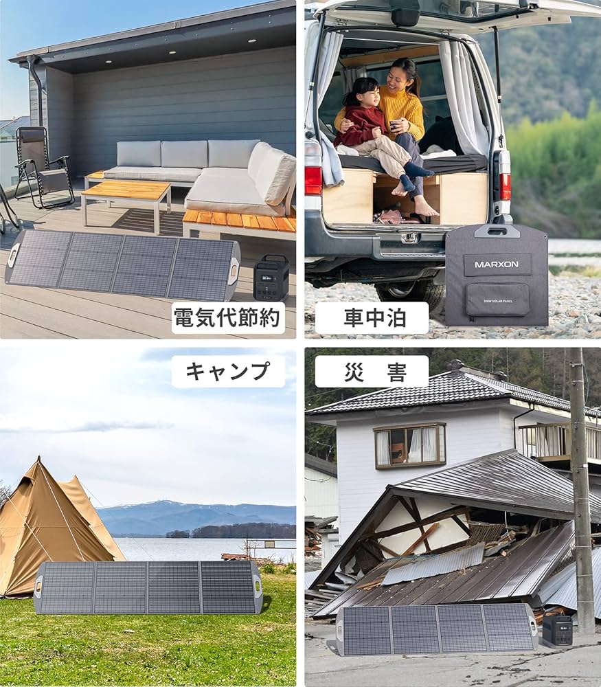 Amazon.co.jp: MARXON ソーラーパネル 200W ソーラーチャージャー 18V