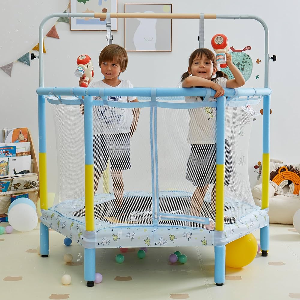 Amazon | LEJUMP トランポリン 子供 室内 直径140cm 一台三役 鉄棒