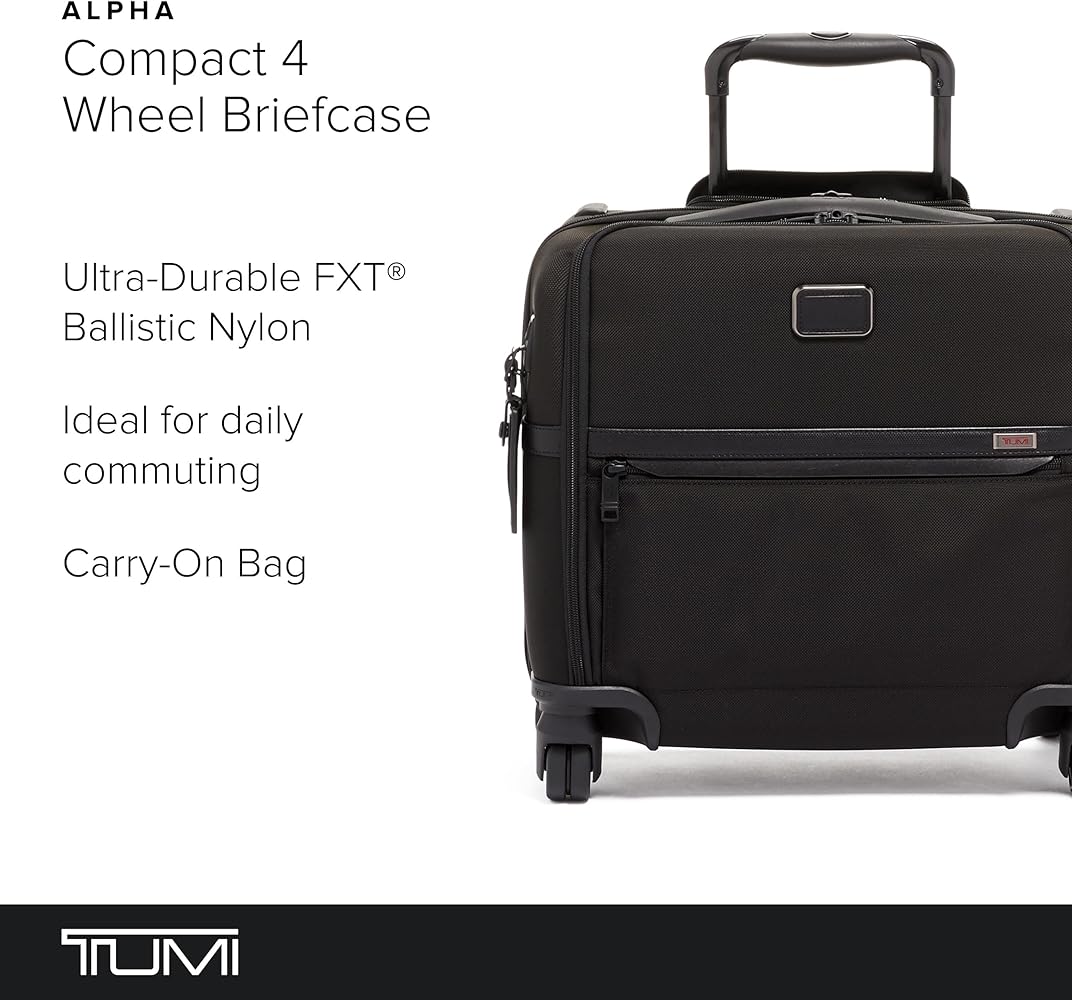 Amazon.com: TUMI - Alpha Compact 4 Wheeled Brief - Rolling Carry