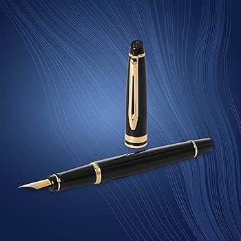 Amazon | Waterman Expert Gold Trim Fountain Pen - Black 万年筆