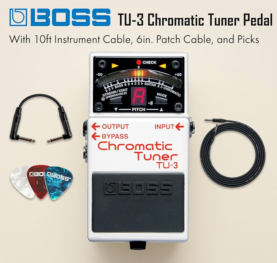 Amazon.com: Boss TU-3 Chromatic Tuner Pedal - Bundle with Gearlux
