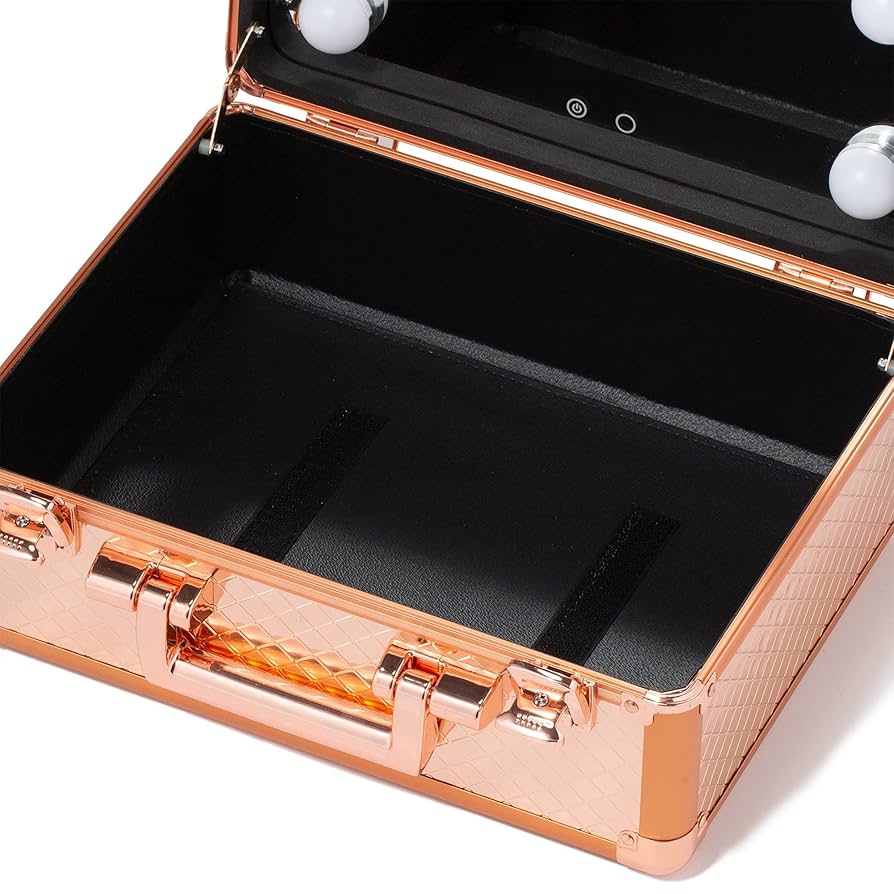 フランフラン ハリウッドボックス コッパー Sサイズ メイクボックスLED