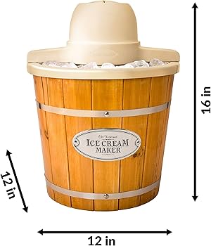 Amazon | Nostalgia ICMP4WD 電動木製バケツ アイスクリームメーカー 4