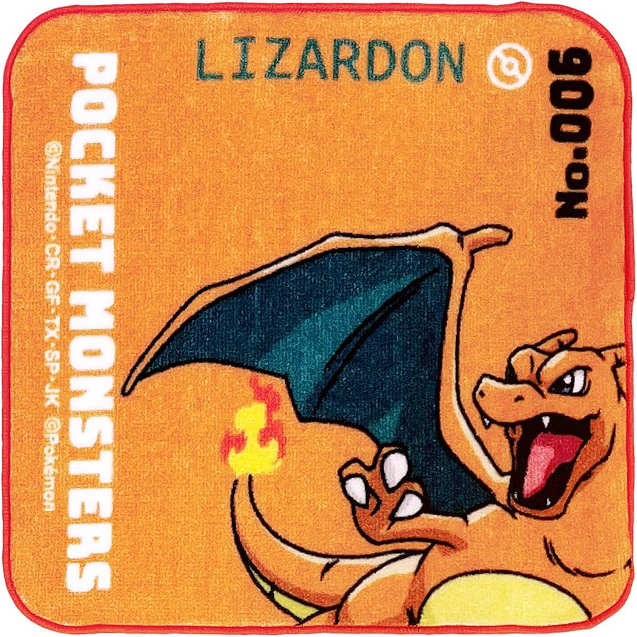 Amazon｜林(Hayashi) ミニタオル 約20×20cm ポケモン リザードン