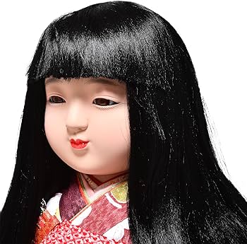 Amazon | 【市松人形】13号市松人形：友禅衣装【おかっぱ】：草園作